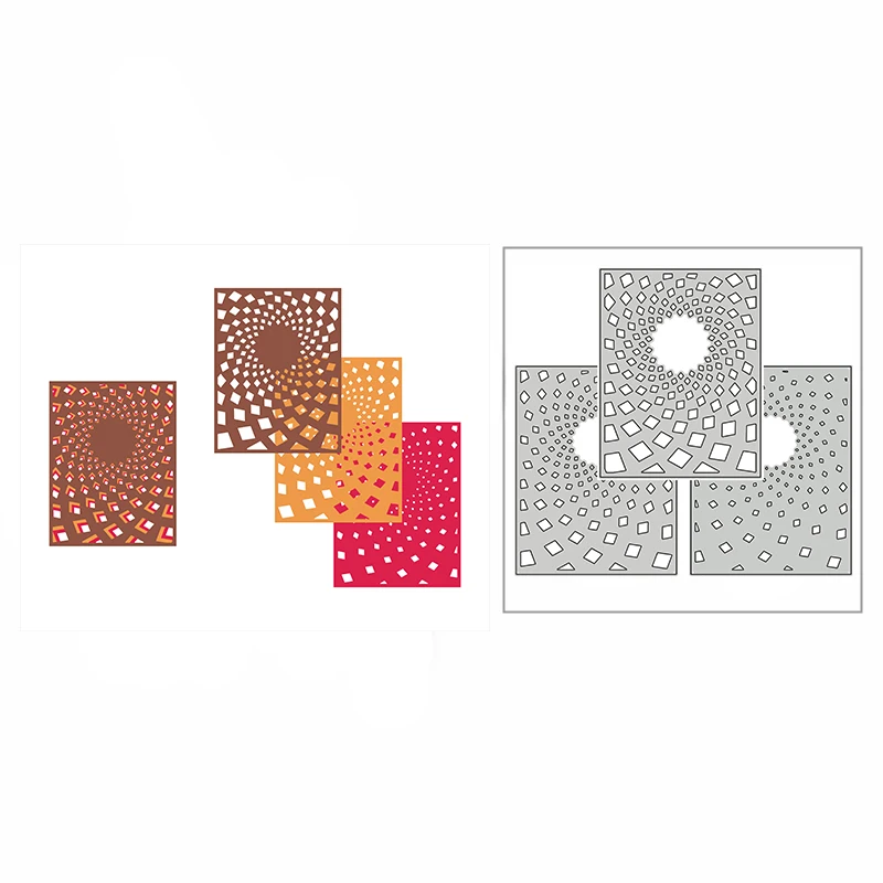 

New 2021 Layering Diamonds Swirl Plate Metal Cutting Dies for DIY Scrapbooking and Card Making Decor Embossing Craft No Stamps