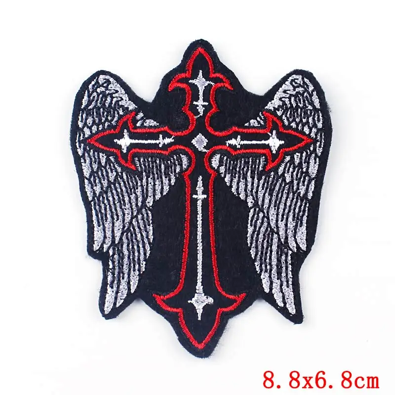 DIY нашивка в стиле панк и вышивкой Череп для бренд патчи железные на одежде