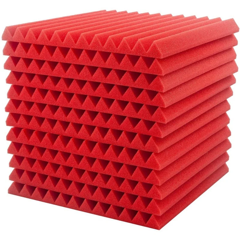 

NEW-Fire-Retardant High-Density Sound-Proof Cotton Sound-Proof Foam Cushion Wall Sound-Absorbing Decoration Material, 24 PCS