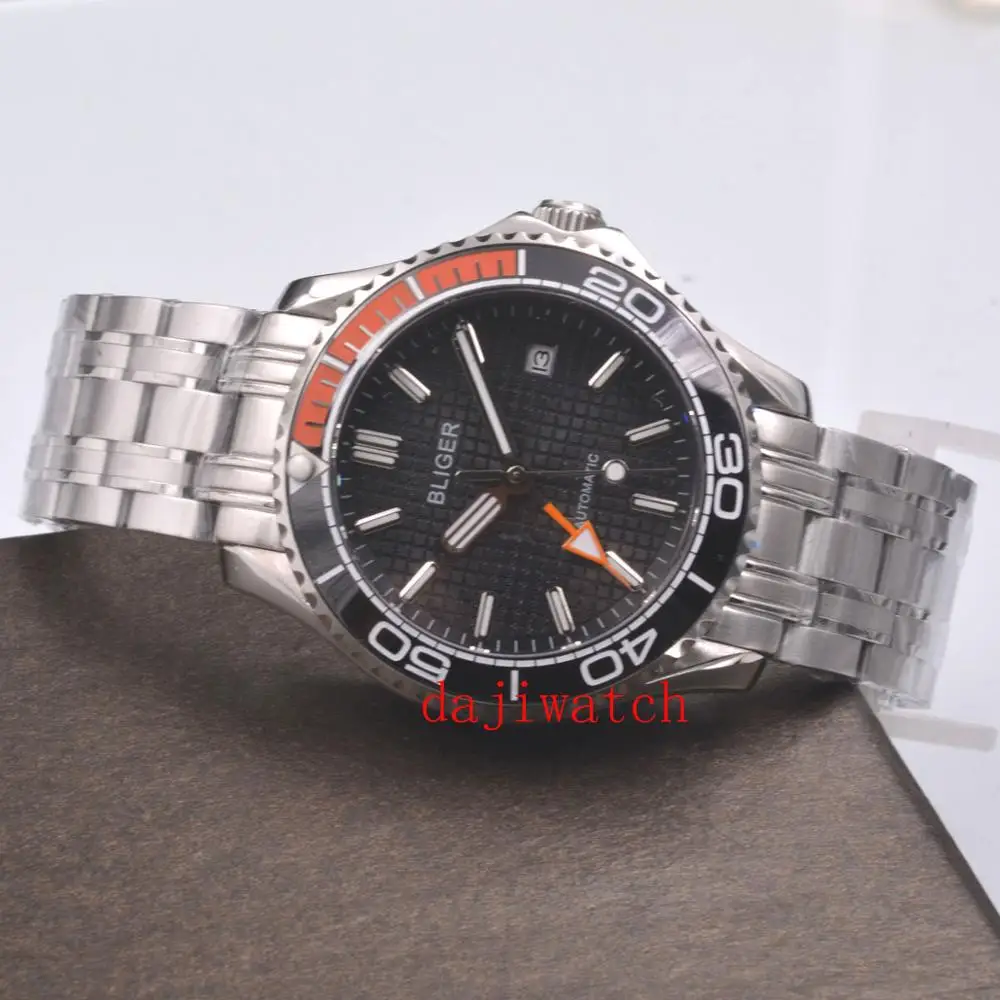 Часы мужские механические с автоподзаводом и календарем 41 мм | Наручные часы