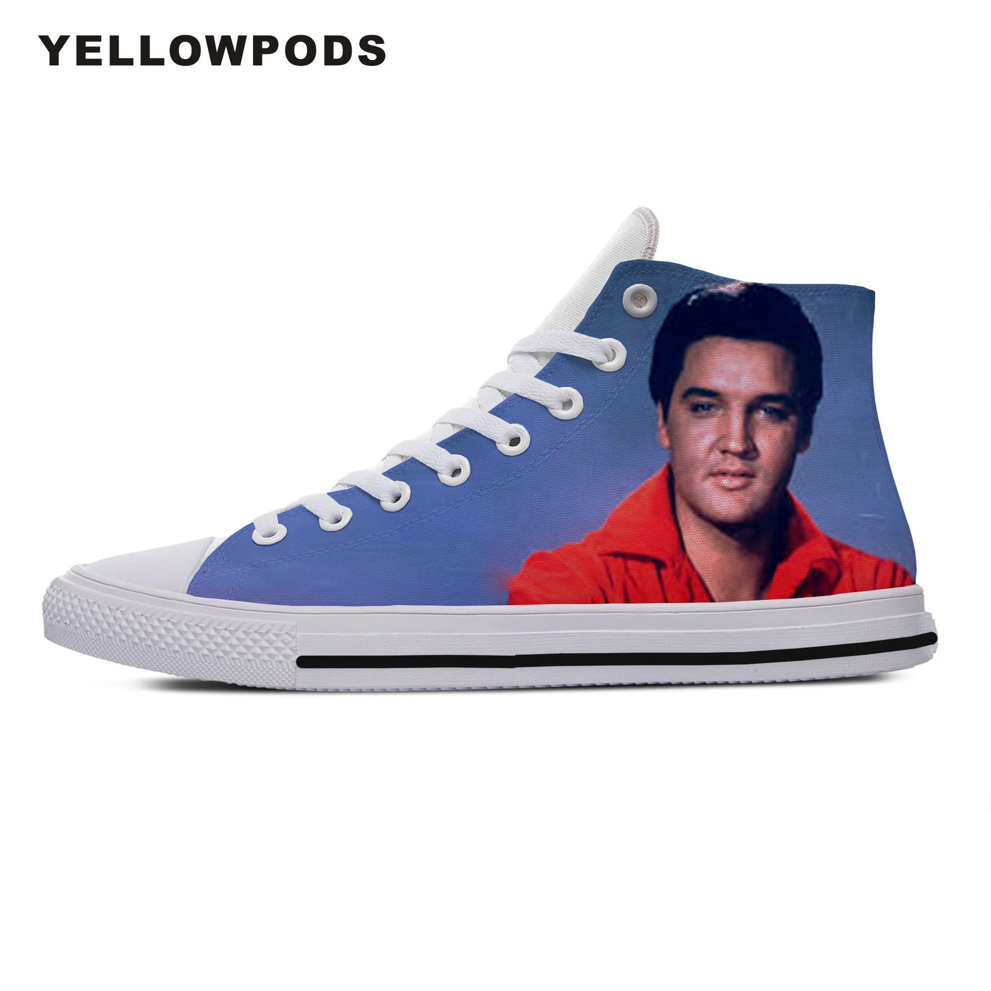 

Customized Men's Casual Shoes High Quality Funny Handiness For Men Pop Rock Elvis Aaron Presley Cute Cartoon Custom Shoes White