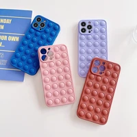 new relive stress phone case for iphone 11 12 13 pro x xr xs max 7 8 plus se pop fidget toys bubble soft silicone tpu back cover