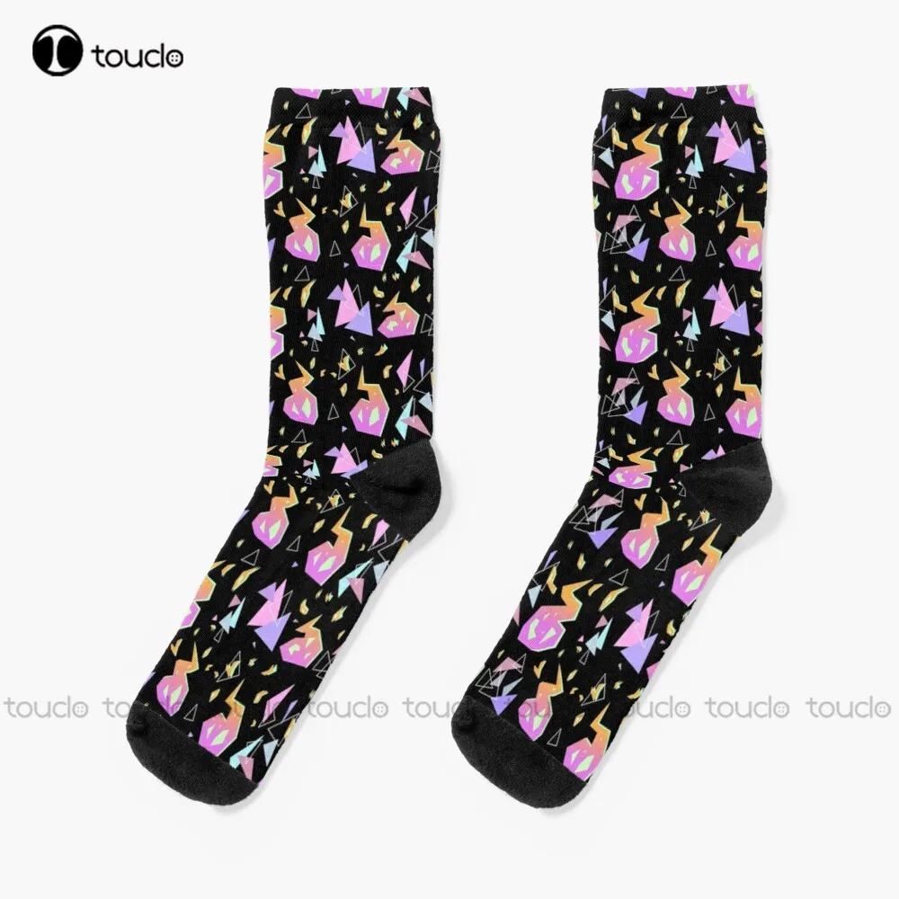 

Promare Pattern (Black) Socks black mens socks Personalized Custom Unisex Adult Teen youth Socks Christmas gift HD HIGH QUALITY