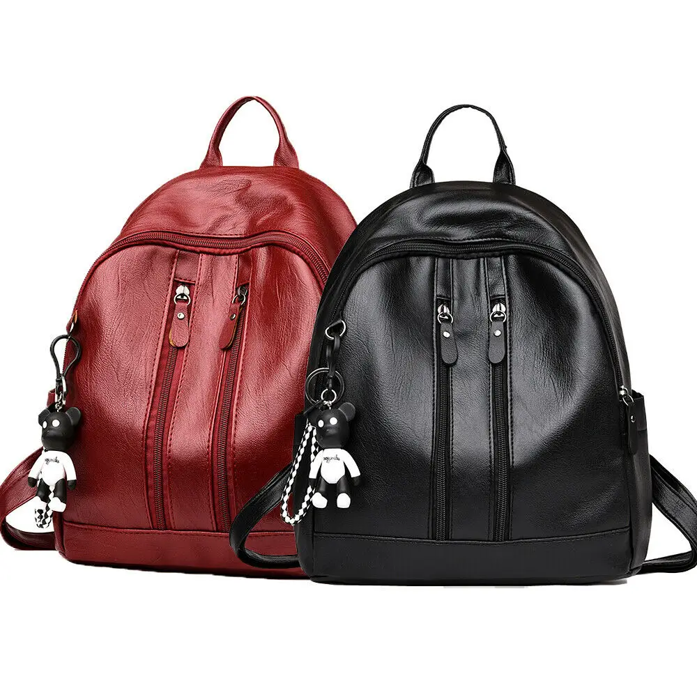 Популярный женский рюкзак с защитой от кражи 2019 винтажный однотонный из