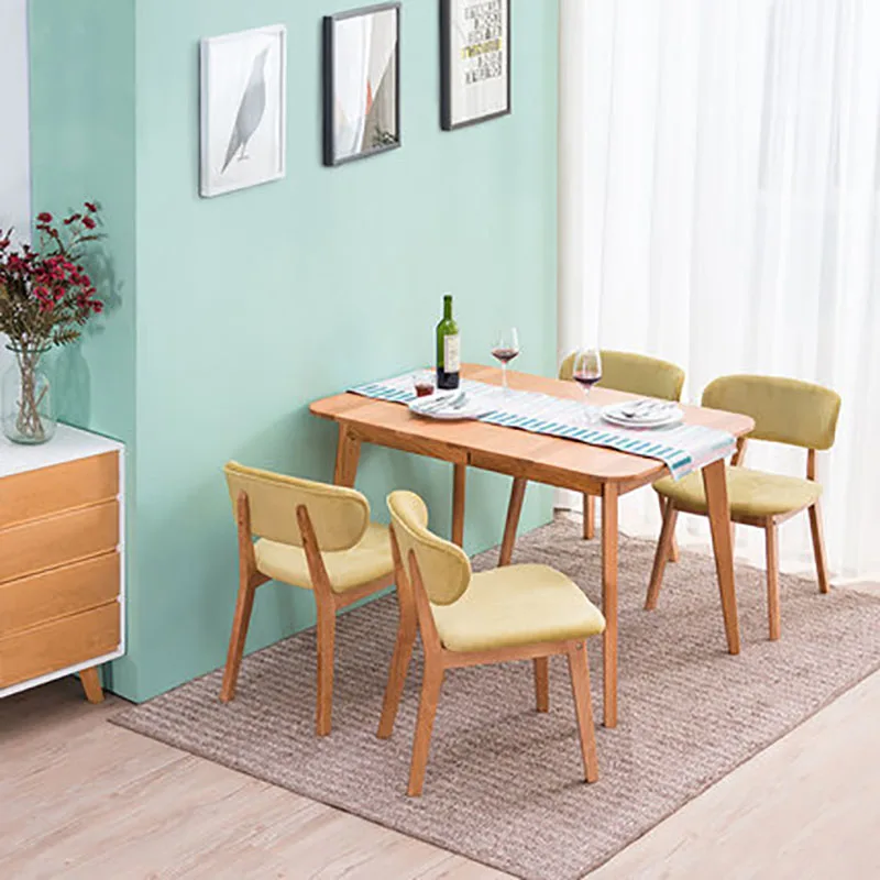 Обеденный стул из массива дерева красочные ПУ/Тканевая Подушка Модный для