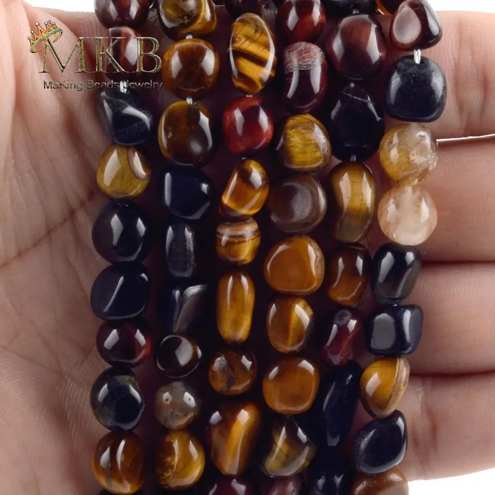 Оптовая продажа бусины из натурального камня неправильной формы с тигровым