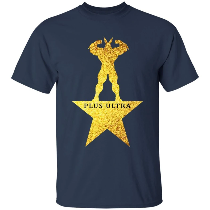 Темно синяя мужская футболка Plus Ultra All Might My Heroes academic Tee S 3Xl уличная забавная