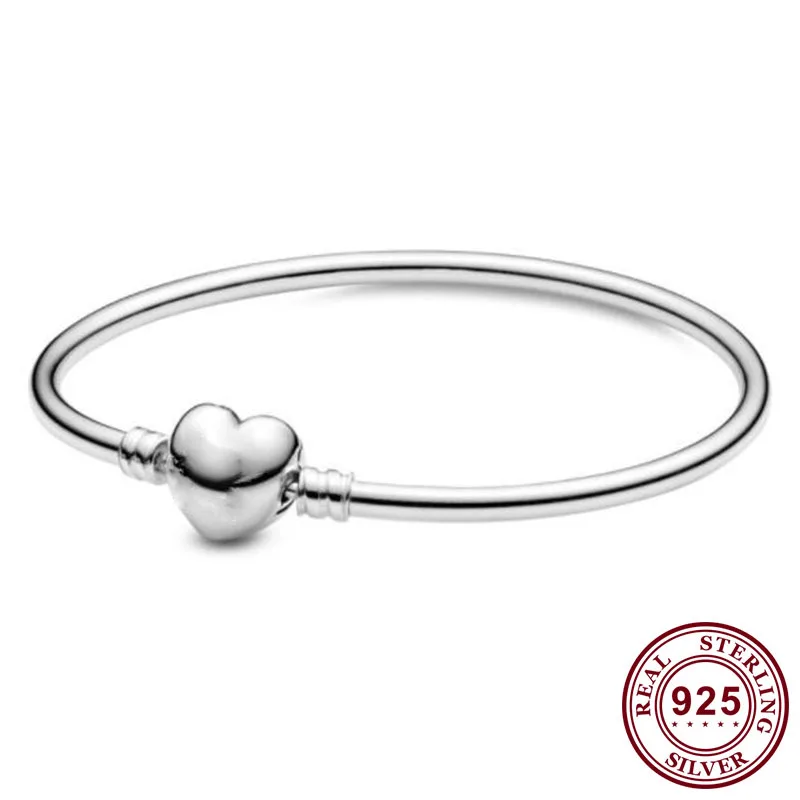 

Женский универсальный браслет из серебра 100% пробы, в форме сердца