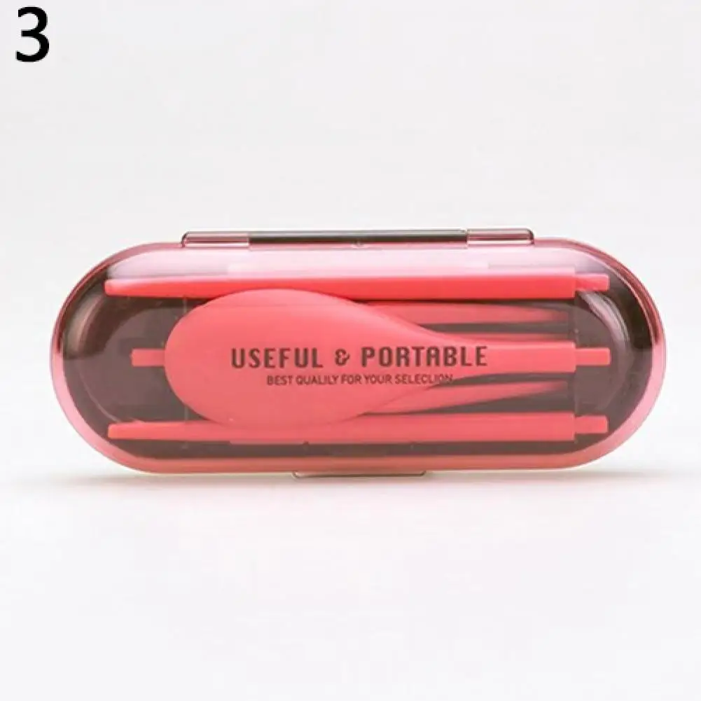 

Portable Wheat Straw Fork Cutlery Set Foldable Folding Chopstick Cutlery Set With Box Picnic for Camping Travel Tableware Set