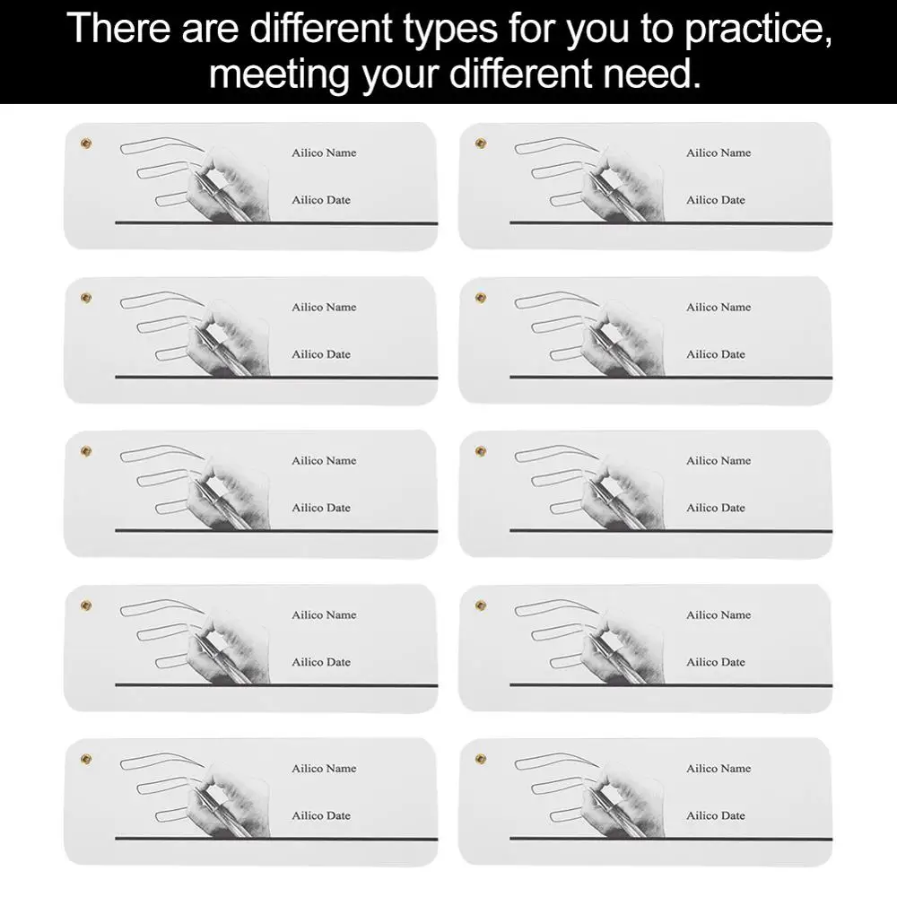 10 Pcs Classic Tattoo Eyebrow Practice Card Reusable Plate Latex Skin Permanent Makeup Training | Красота и здоровье