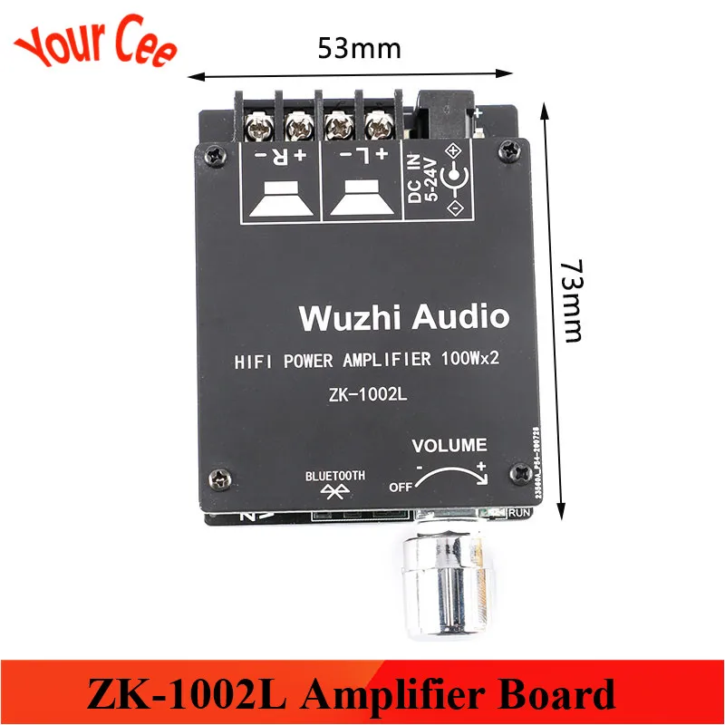 ZK-1002L плата мини-усилителя 2 0 Стерео Bluetooth-Совместимость 5 Беспроводная