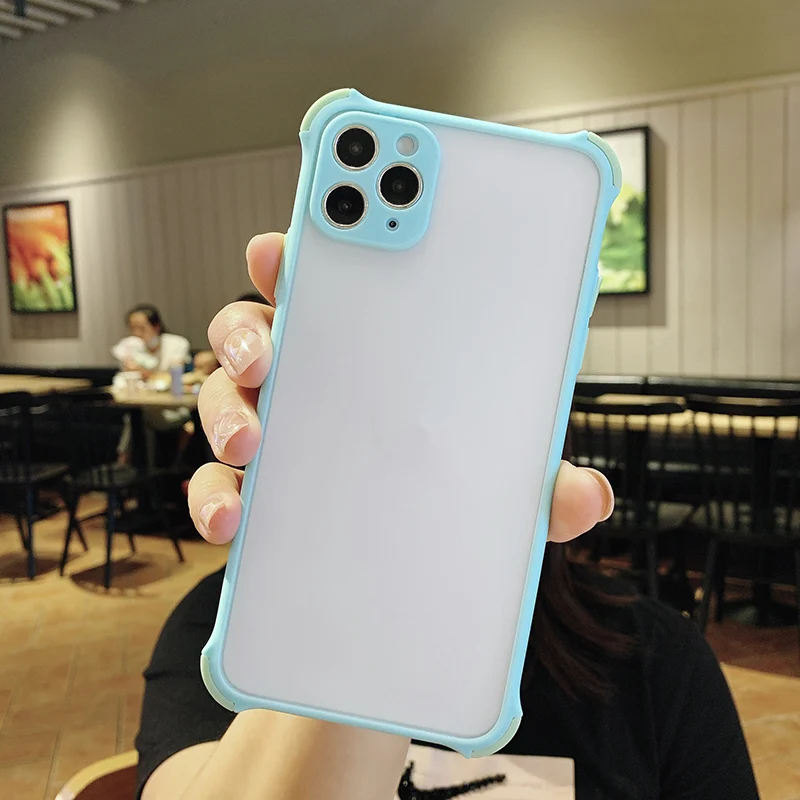 

Ultra-thin Cute Simple Matte Bumper Phone Case For iPhone 12 11 Pro Max XSmax XR X 8 7 6 Plus Luxury Silicone Protection Cover