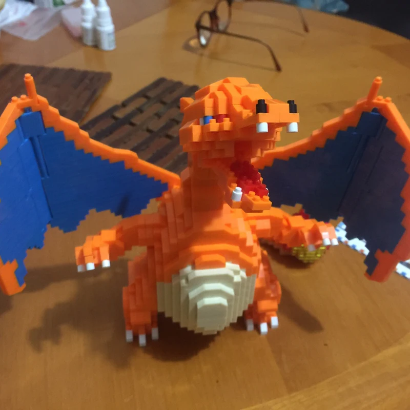 Чакра 6608 Charizard Dragon 3D модель 2080 шт. маленькие мини алмазные блоки кирпичи игрушки