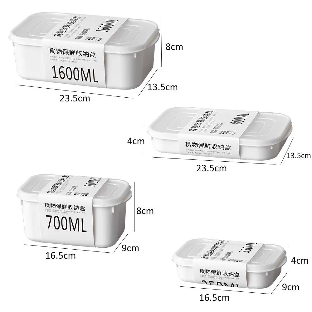 4 шт. холодильник Еда контейнеры для хранения с кухонные крышки