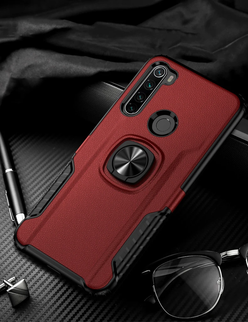 Ikrsses для Xiaomi Redmi Note 8 Pro Чехол автомобильный держатель Магнитный кронштейн Стенд чехол с кольцом для пальца для Redmi Note 7 анти-осенний чехол
