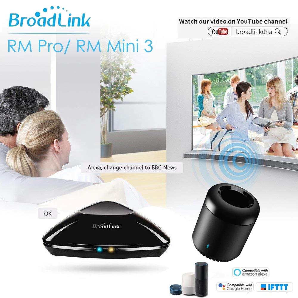 Оригинальный Broadlink умный дом RMPro Mini3 контроллер для Alexa Google Home WiFi 4G RF IR пульт