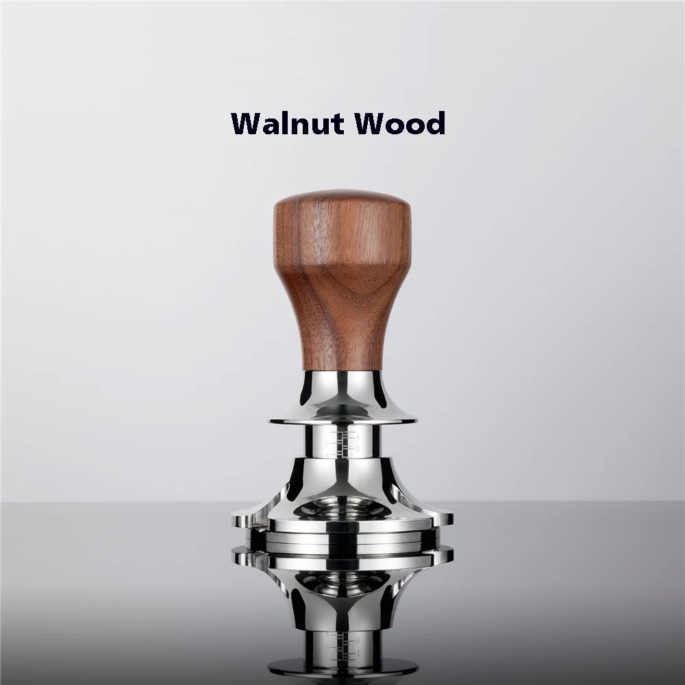 

51,6 мм для La Pavoni, эластичный регулируемый темпер для кофе со шкалой, молоток из нержавеющей стали, инструмент для эспрессо