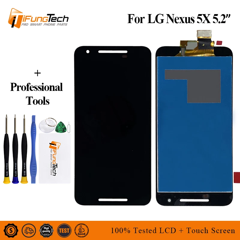 Для LG Google Nexus 5X H791 ЖК-дисплей сенсорный экран дигитайзер в сборе с рамкой запасные