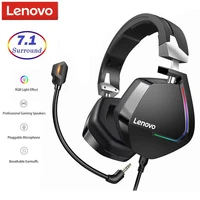 lenovo gaming headset h402 usb7 13 5 rgb colorful light wired stereo sound headphone with adjustable microphone for pc laptop