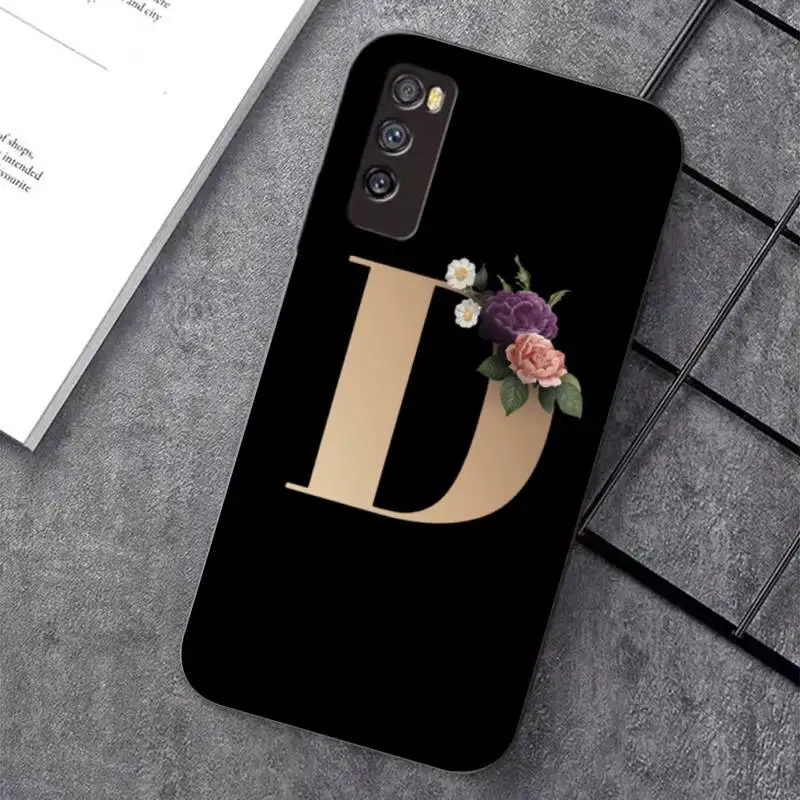TOPLBPCS пользовательский 26 Английский имя буквы цветок начальный телефонный чехол