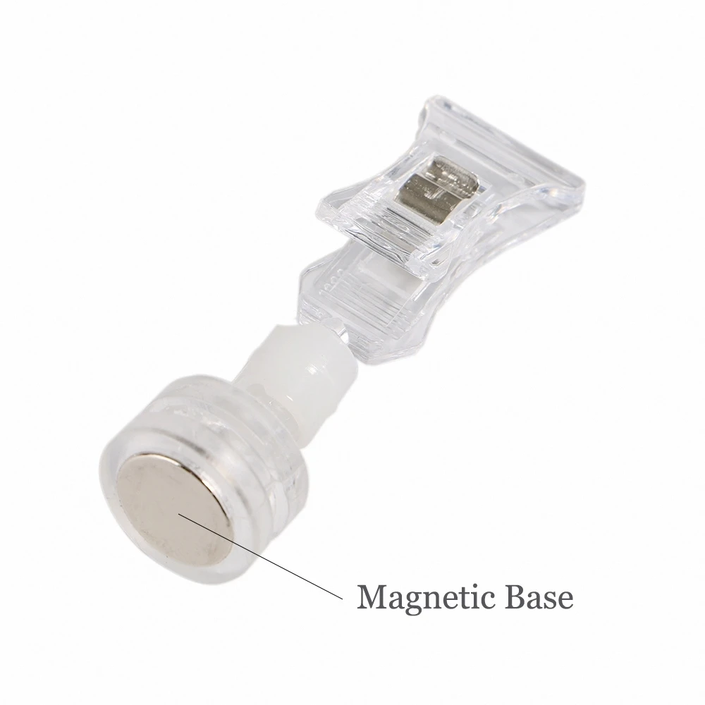 

Magnetic Rotating Advertising Price Tags Merchandise Sign Display Label Holder Clips Swing Clamps For Retailing Store