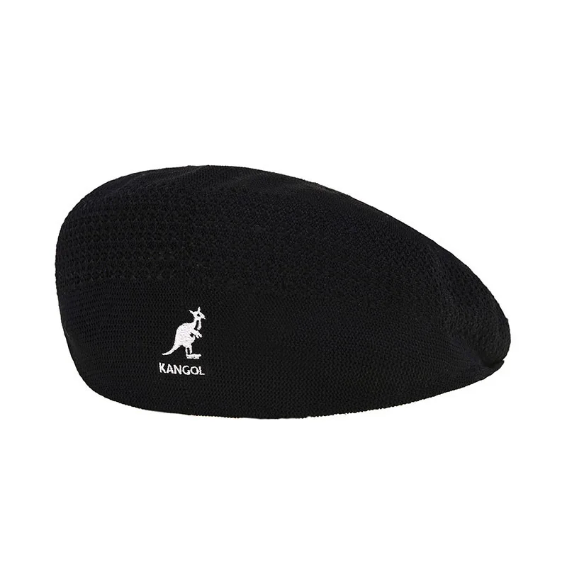 Knitted Mesh Beret Women's Autumn and Winter British Retro Kangol Berets  Same Black Wild Hat French Fashion Beret Hat Berets