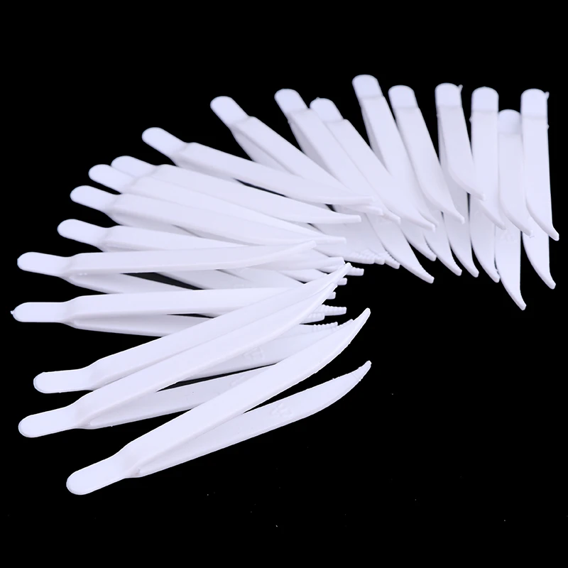 

20pcs Plastic Tweezers Beads Disposable Small Forceps For Jewelry Making