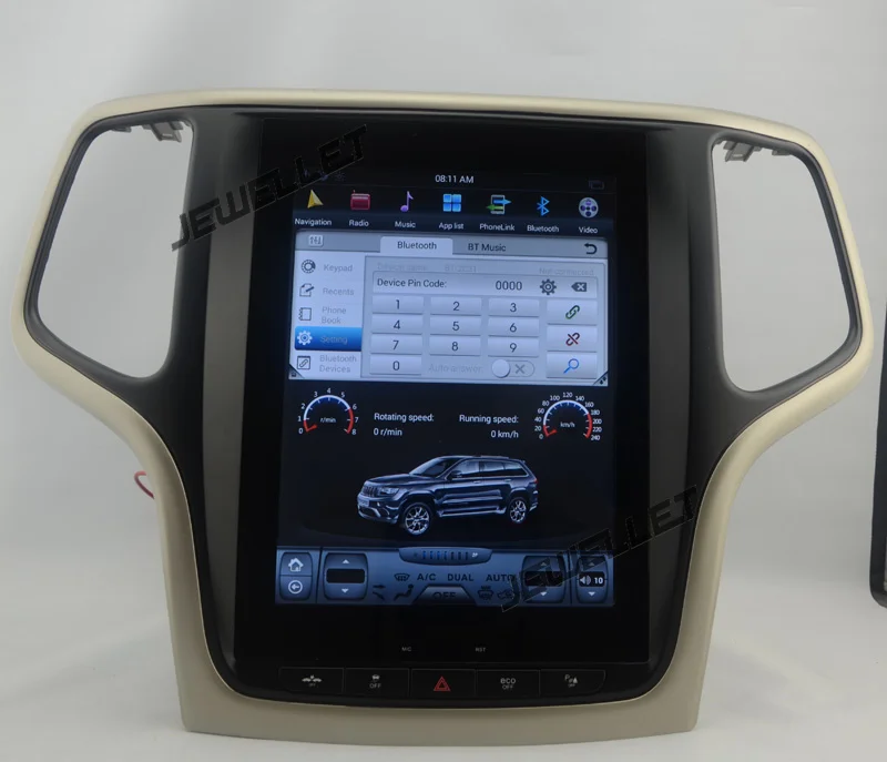 

10.4" tesla style vertical screen android 9.0 Six core Car GPS radio Navigation for Jeep Grand Cherokee 2014-2017