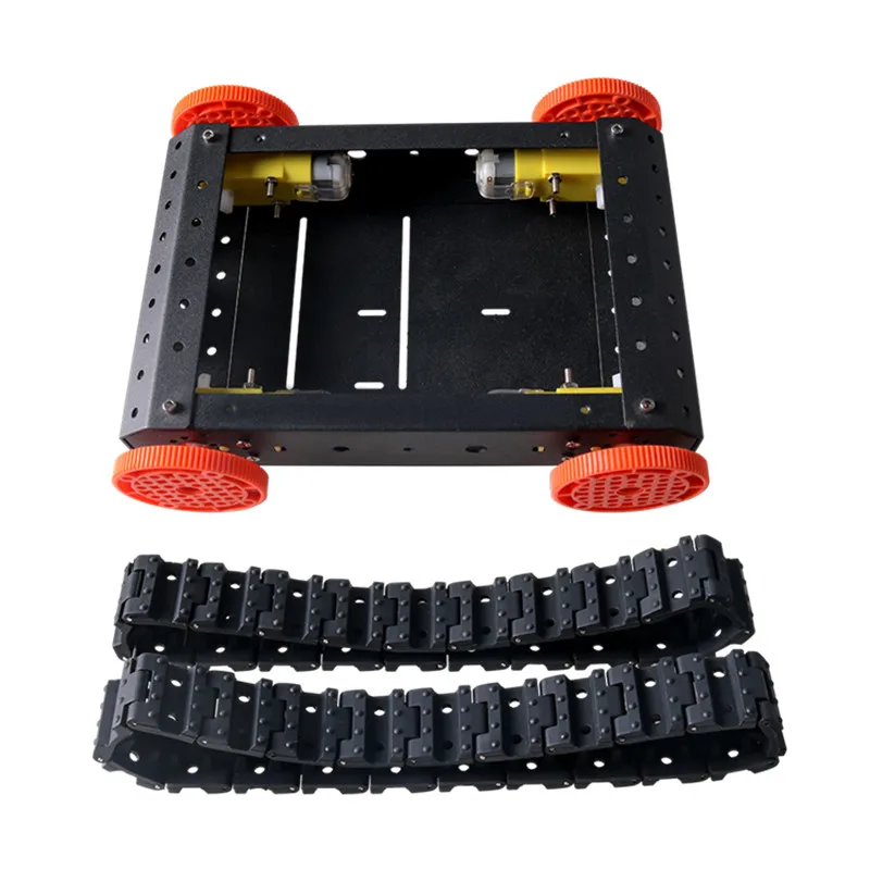 Резиновая гусеничная шасси для резервуара RC Smart Tank Chaissis Kit рама из алюминиевого