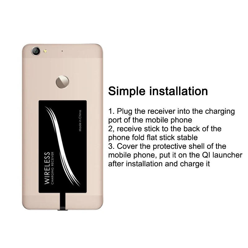 Беспроводной зарядный приемник Qi адаптер Type C комплект для Xiaomi Huawei|Зарядные