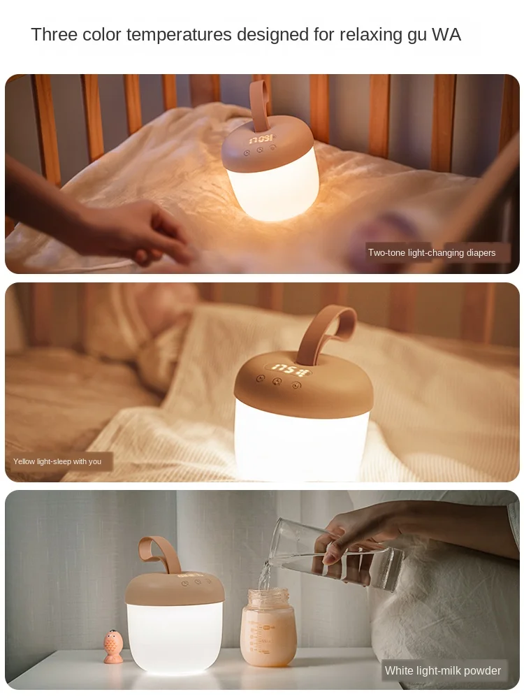 

Portable LED Night Light Bubble Charging Bedroom Bedside Baby Feeding Sleep Wireless Desk Lamp Movable Small Light