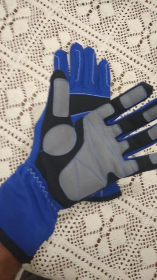 2016car racing gloves polyester leate long finger fit men and women size M L XL. |