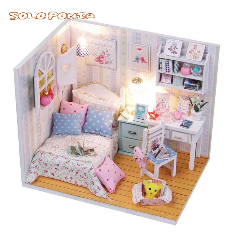 

DIY Wooden House Miniaturas with Furniture DIY Miniature House Dollhouse Toys for Children Christmas and Birthday Gifts