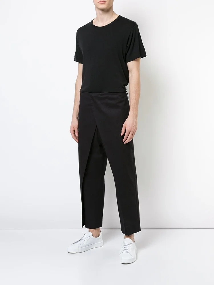 

Men's New clothing GD Hair Stylist fashion Stitching simple double decker pants plus size costumes