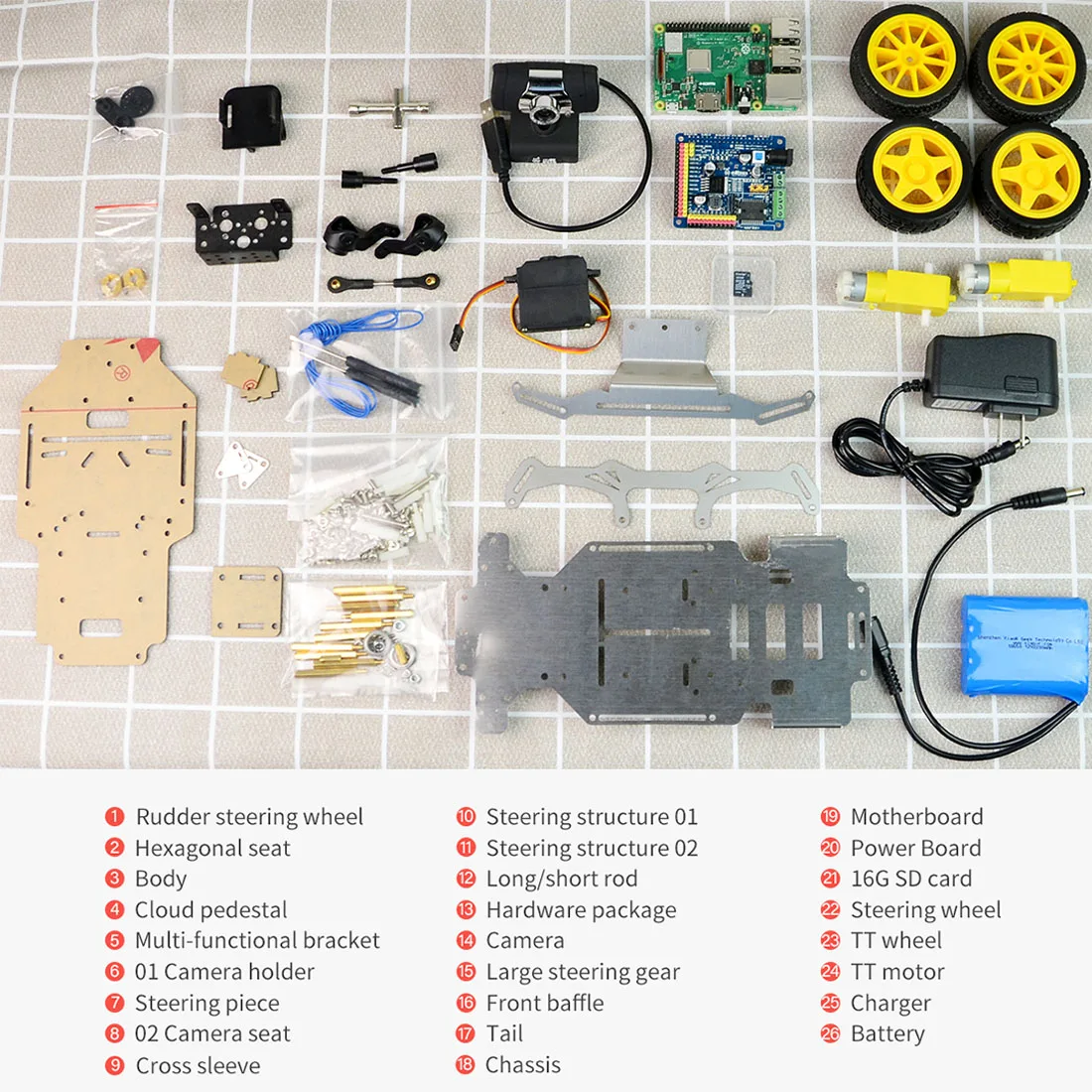 Ослик Автомобиль Смарт AI линия последователь робот Opensource DIY самостоятельное Вождение платформа для Raspberry Pi RC автомобиль программируемые игрушки Детский подарок