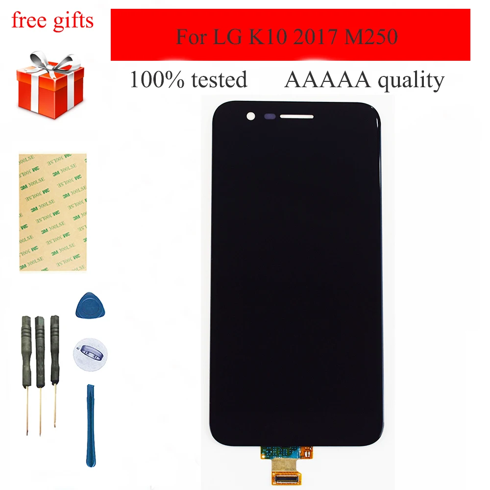 Для LG K10 2017 M250 M250N M250E M250DS K20 Plus ЖК дисплей модуль + сенсорный экран дигитайзер стекло сенсор в сборе|Экраны для