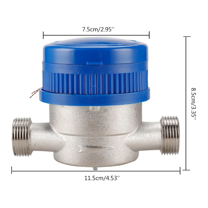 

Water Meter Mechanical Rotary Wing 0-30 Cold E-TYPE 1/2" - 3/4" Qn 1.5m3/h Precision 0.0001m3 with All Copper Connector