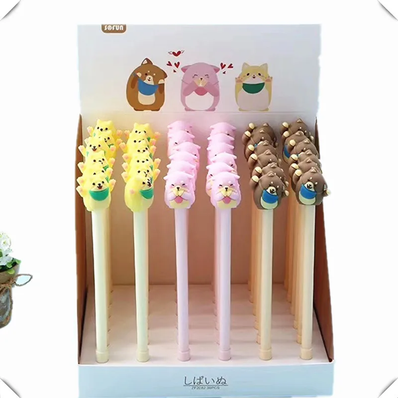 3 шт./лот гелевая ручка в виде животного с силиконовой головкой панда кошка