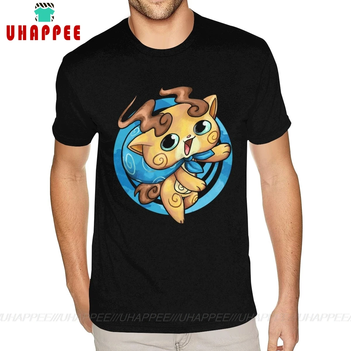 Футболка Komajiro Yo Kai Watch Мужская фиолетовый топ с коротким рукавом и круглым вырезом
