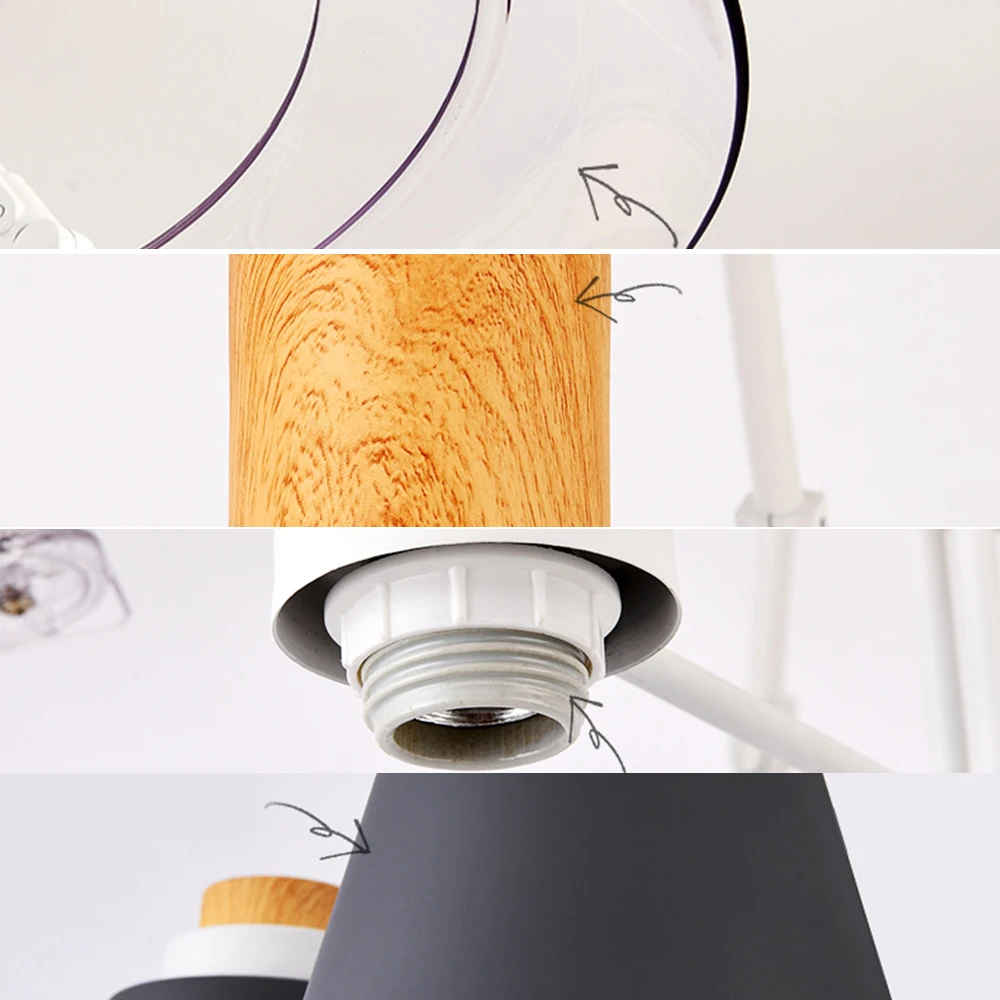 Макарон 48 дюймов потолочный вентилятор с светильник Невидимый Mute затемняя