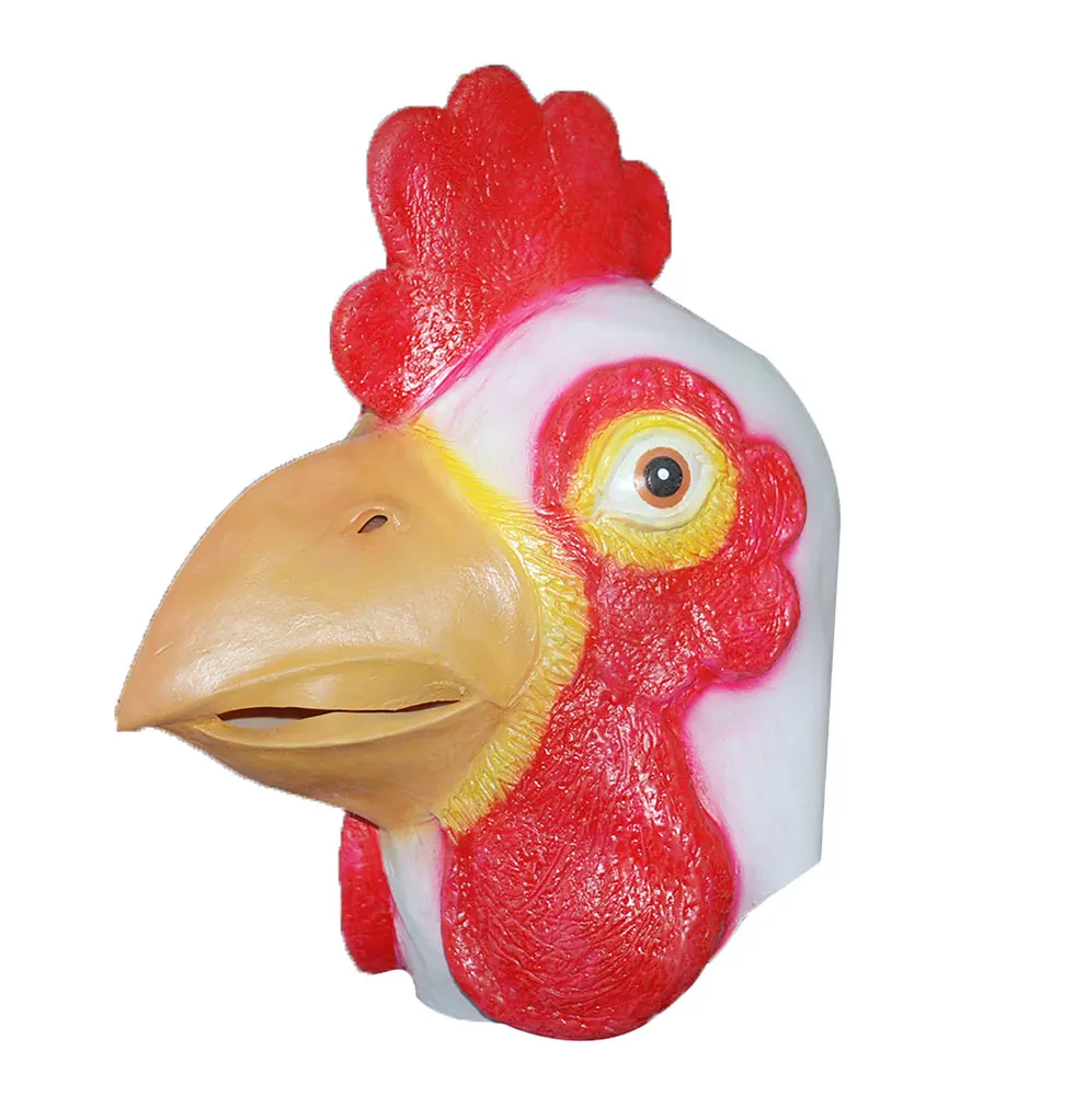 cock Жуткая лошадь, Лев, осьминог, бегемот, резиновая маска животного, латекс, вечерние, панда, животное, маска для детей, вечерние, на Хэллоуин, маскарад, забавная маска - Цвет: cock