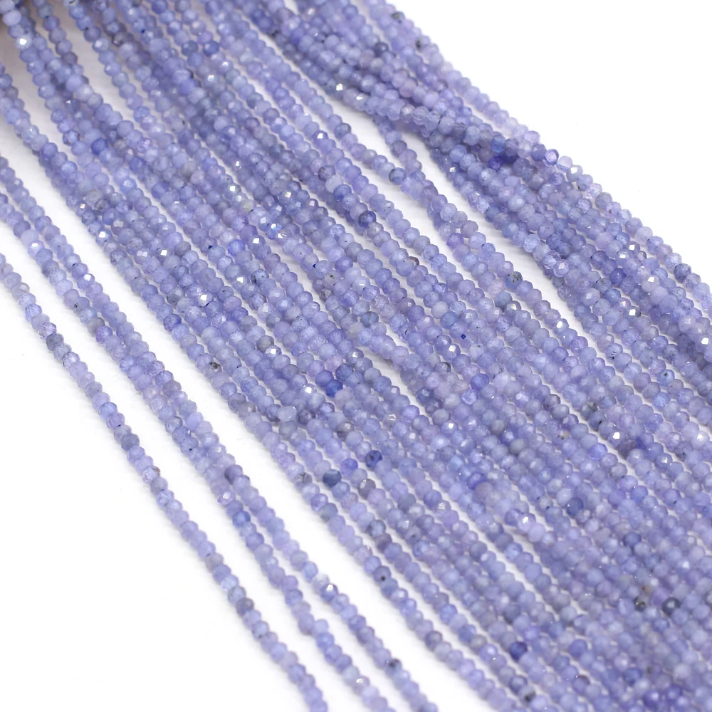 Natural Stone Beads Round Shape Faceted Tanzanite Loose Exquisite Beaded For Jewelry Making DIY Bracelet Necklace Accessories