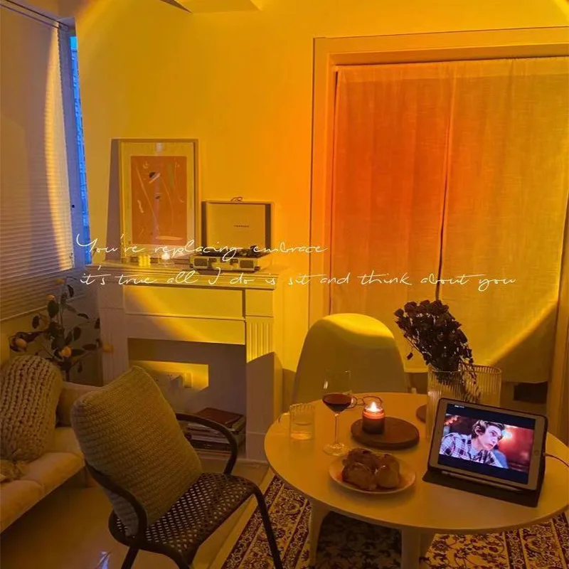 

LED sunset light rainbow projection USB rechargeable multi-color sunset projection bedroom bar party photo atmosphere light