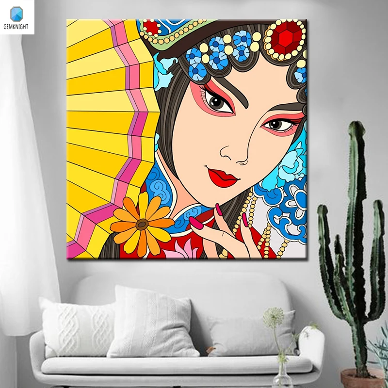 

Traditional Chinese diy oil painting by numbers wall art canvas pictures decoration home gift for friends