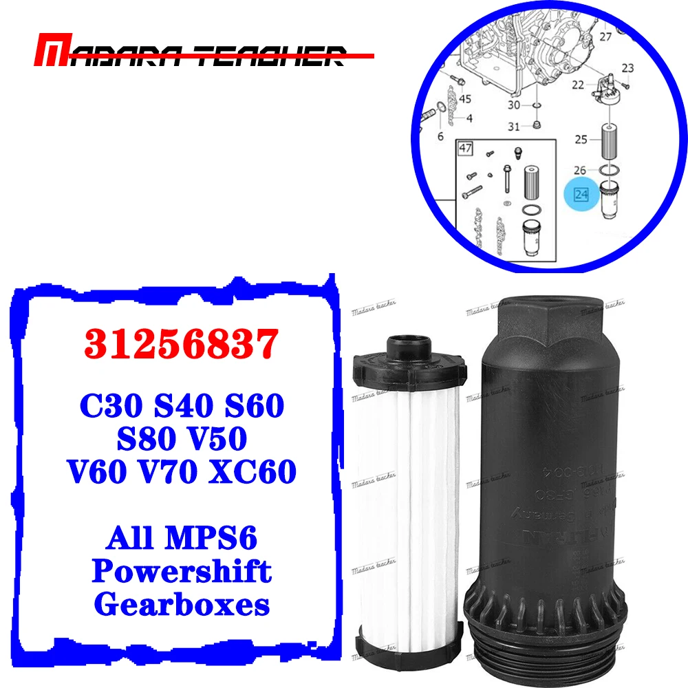 Коробка передач масляного фильтра Авто для Volvo V40 S60 C30 V50 V60 31256837|Масляные фильтры| |
