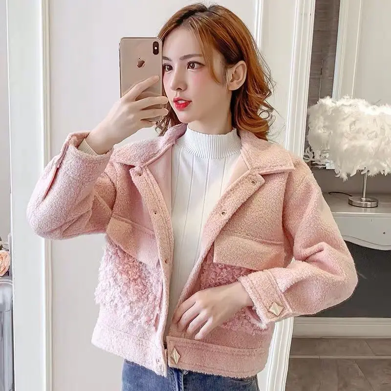 

Women's Jackets Coats Women Autumn and Winter New-Style Korean Version of Casual Faux Fur Jacket Top