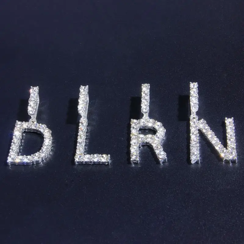 

European and American Street Men's and Women's Hip Hop Alphabet Cuba Bracelet Rock Trend Zircon Diamond Cuba Bracelet