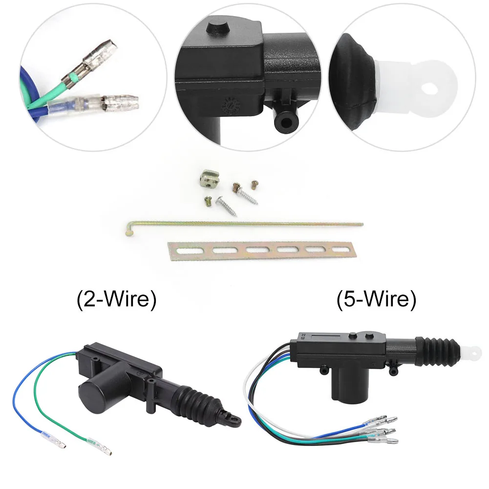 

General heavy duty electric door lock actuator motor 2-wire/5-wire 12V car locking system actuator single kit