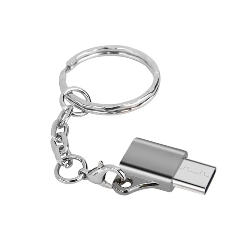 Серый Type-C-USB портативный мини-адаптер для передачи данных и зарядки адаптер-конвертер высококачественный USB-C-USB адаптер 30OCT23 - Цвет: Серый