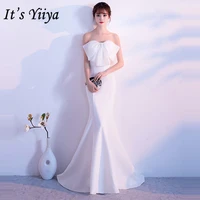 big bow evening dresses its yiiya dx396 elegant white strapless evening dress mermaid plus size floor length robe de soiree